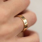 Кольцо "Love" в желтом золоте (фианиты) к07139 от ювелирного магазина Оникс - 5