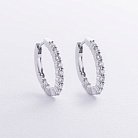 Золоті сережки - кільця (діаманти) сб0492gm от ювелирного магазина Оникс