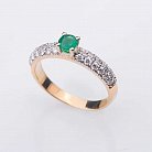 Помолвочное кольцо с изумрудом и бриллиантами КИ1-4479 от ювелирного магазина Оникс
