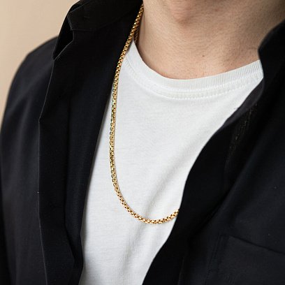 Ланцюжок плетіння Венеція - 3мм (жовте золото) ц00243-3 №4