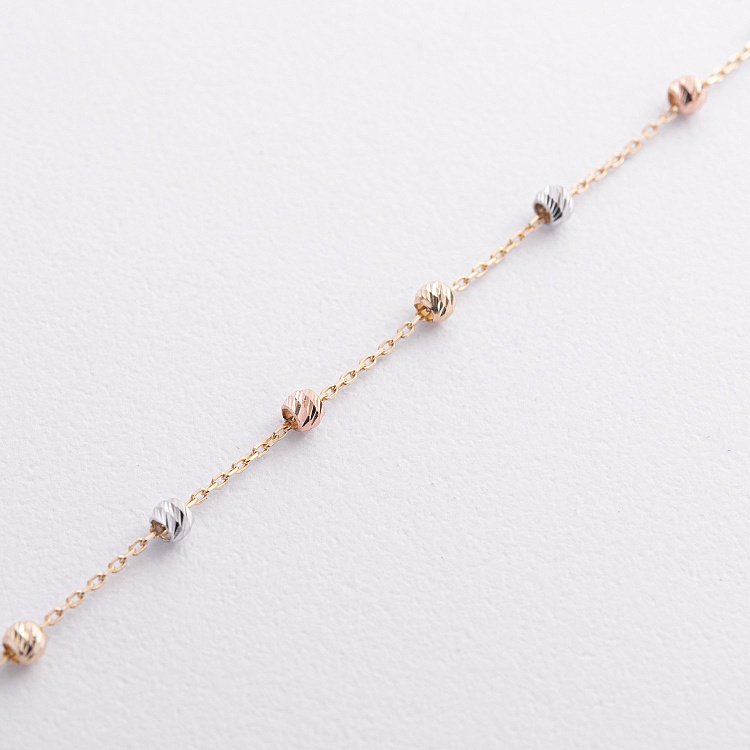 Браслет "Шарики" в желтом золоте б05516 от ювелирного магазина Оникс - 2