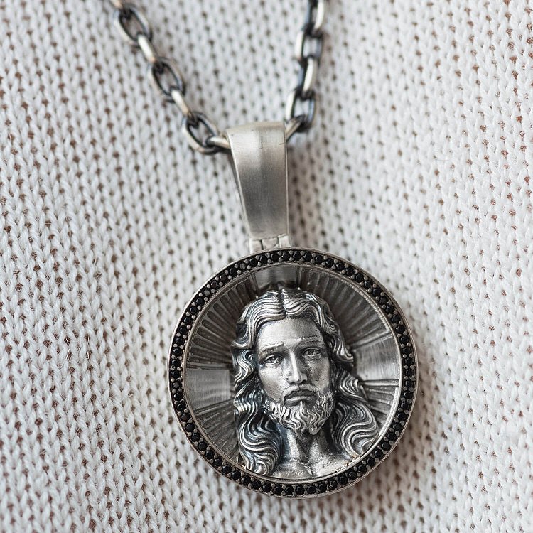 Срібний кулон "Лик Ісуса Христа" 1150 від ювелірного магазину Онікс