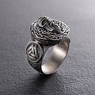 Мужское серебряное кольцо "Викинг" 424 от ювелирного магазина Оникс - 13