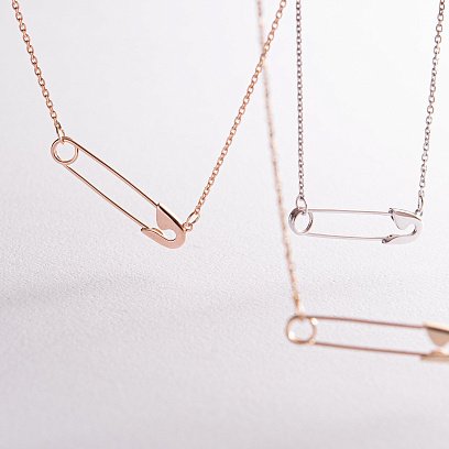 Кольє "Шпилька" у жовтому золоті кол02254 №8