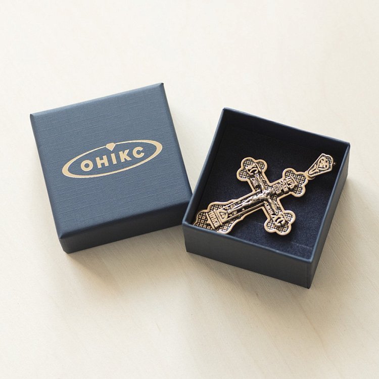 Православний хрест "Розп'яття". Молитва "Спаси і збережи" п01281 від ювелірного магазину Онікс - 2