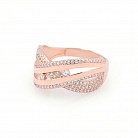 Золотое кольцо с фианитами к05326 от ювелирного магазина Оникс - 1