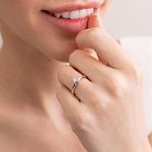 Помолвочное золотое кольцо с бриллиантом 220431121 от ювелирного магазина Оникс - 1