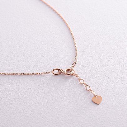 Двойное колье "Шарики" в красном золоте кол02346 №6