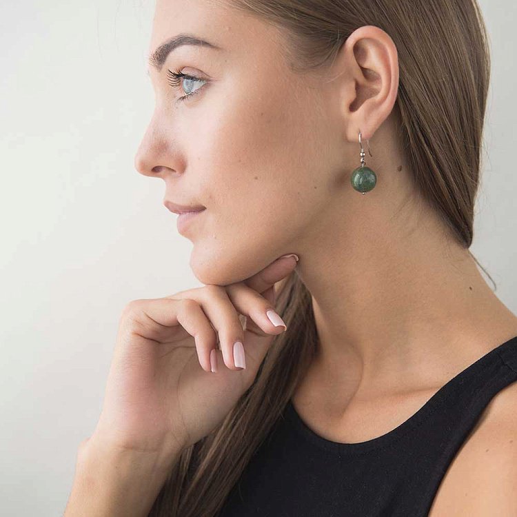 Сережки з агатом 87с7 Сережки з агатом 87с7 від ювелірного магазину Онікс