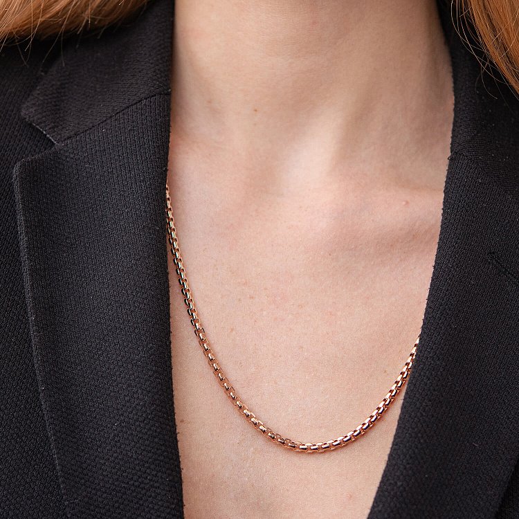 Золотая цепочка плетение Венеция (4 мм) ц00193-4 от ювелирного магазина Оникс - 4