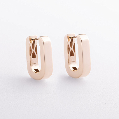 Сережки "Grace" у жовтому золоті с09636