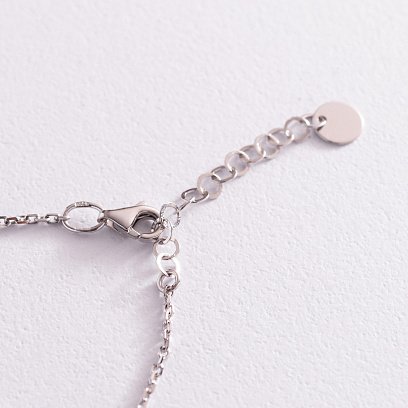 Браслет "Монетка" в білому золоті (можливе гравіювання) б04917 №3