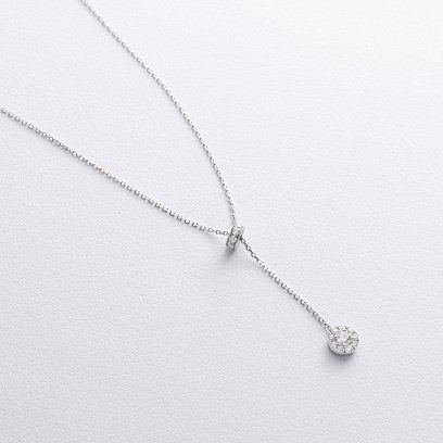 Золоте кольє - краватка з діамантами колб0150mi №3