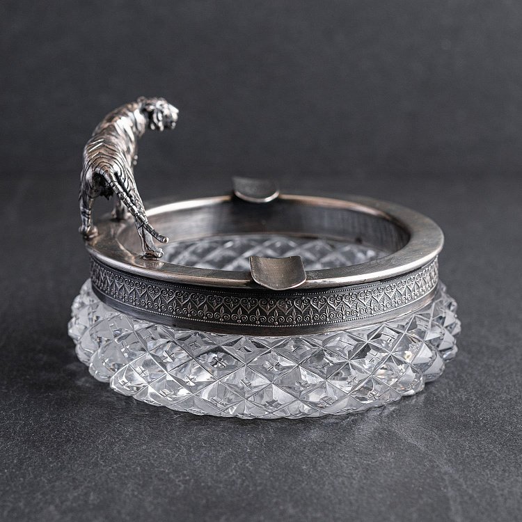 Срібна фігура з тигром ручної роботи 23125 від ювелірного магазину Онікс - 4