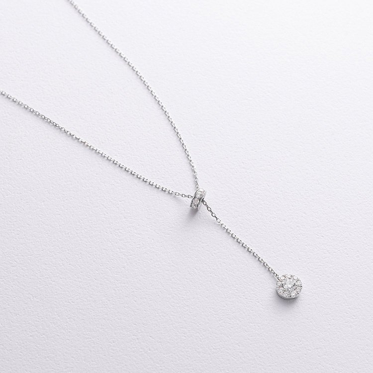 Золоте кольє - краватка з діамантами колб0150mi від ювелірного магазину Онікс - 2