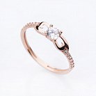 Золотое кольцо с фианитами к04994 от ювелирного магазина Оникс - 1