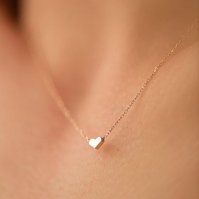Колье "Сердечко" в красном золоте кол01773 №6