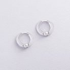 Срібні сережки - кільця "Alessia" 123398 от ювелирного магазина Оникс
