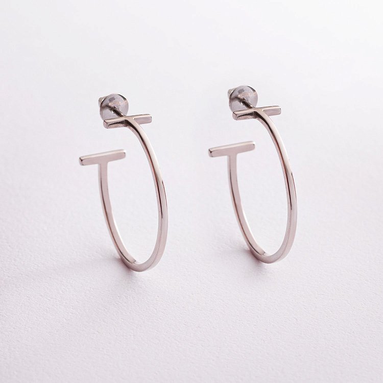 Срібні сережки - пусети "Дафна" 4850 від ювелірного магазину Онікс - 1