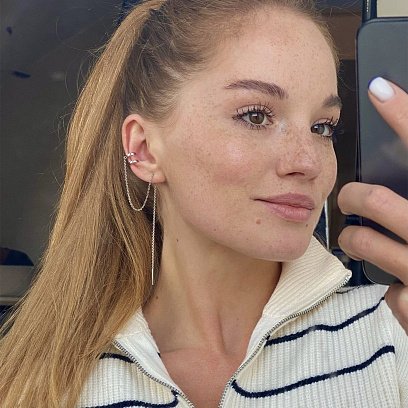 Срібна сережка - каффа 4992 №5