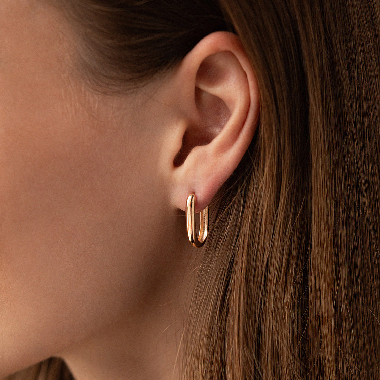 Сережки у червоному золоті с09208 від ювелірного магазину Онікс - 3