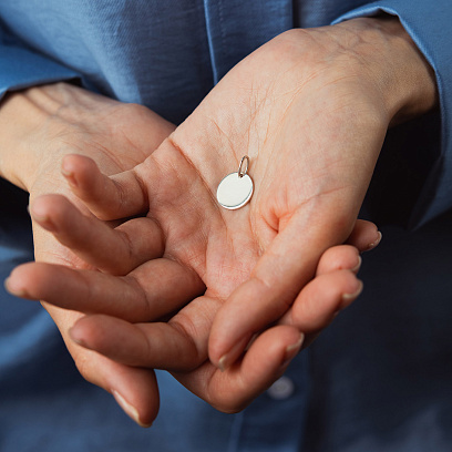 Двойной кулон "Мама и малыш" (метрика рождения) 132724dvam №2