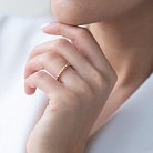 Золотое кольцо в стиле минимализм к05332 от ювелирного магазина Оникс - 5