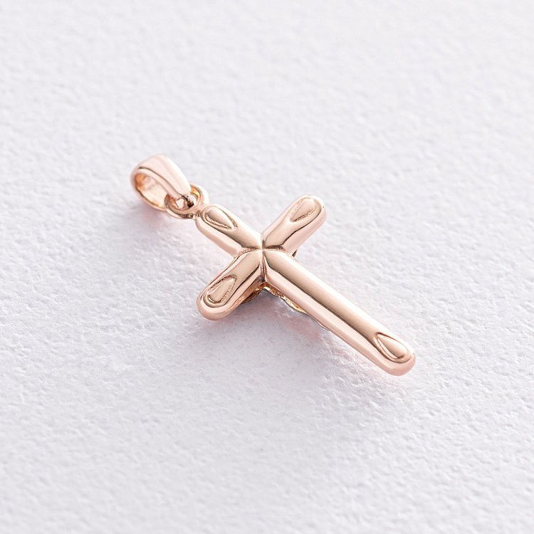 Золотой крестик с распятием п02031 от ювелирного магазина Оникс - 1