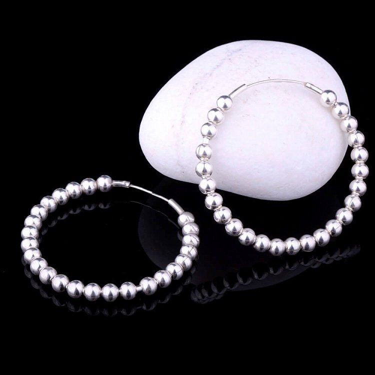 Серьги "Кольца" (40мм) 12540 от ювелирного магазина Оникс - 4