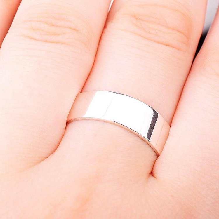 Срібна обручка гладке 11821 від ювелірного магазину Онікс - 2