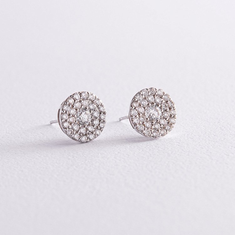 Золоті сережки - пусети з діамантами с230 від ювелірного магазину Онікс