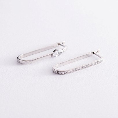 Серебряные серьги "Тиана" с фианитами 4954 №3