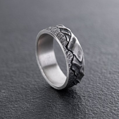 Серебряное кольцо "Горы" 112705