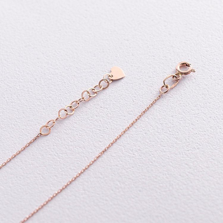 Золотое колье с фианитом кол01489 от ювелирного магазина Оникс - 3