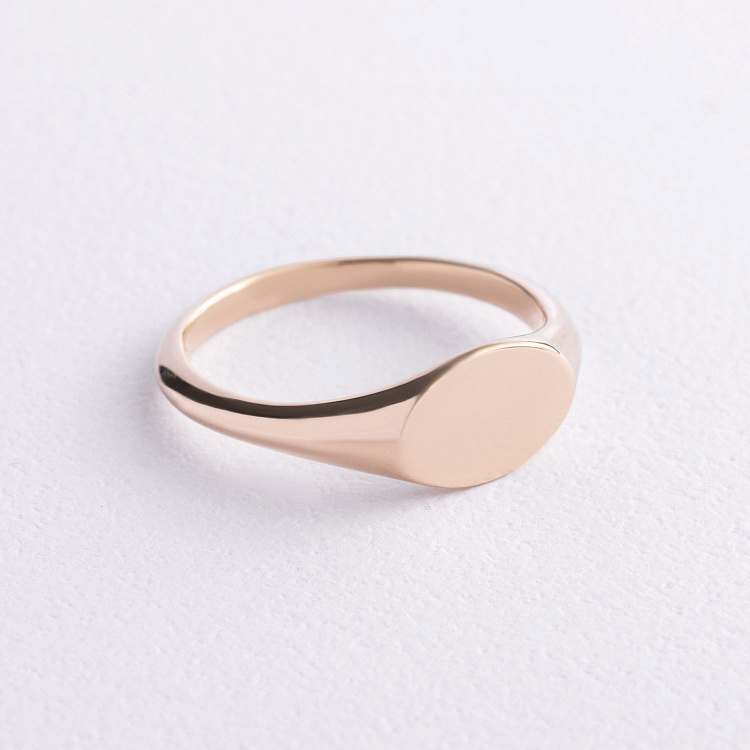 Печатка в желтом золоте (возможна гравировка) к07537 от ювелирного магазина Оникс - 1