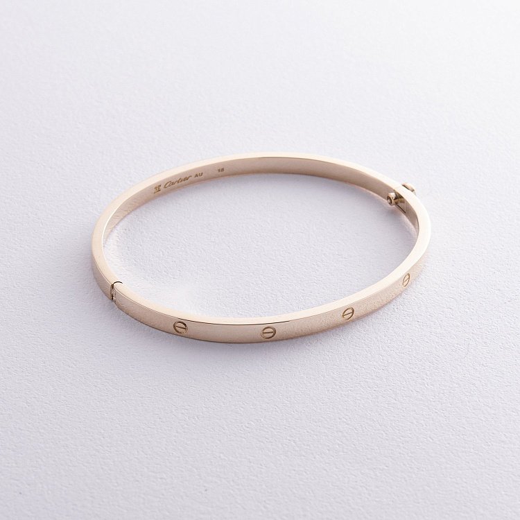 Жорсткий браслет "Love" у жовтому золоті б04655 від ювелірного магазину Онікс - 2