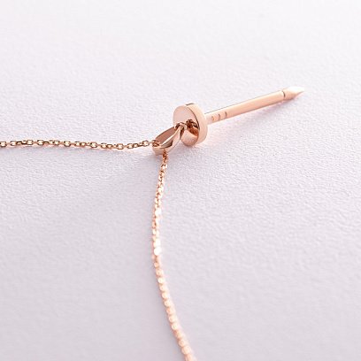 Колье "Гвоздь" в красном золоте кол02326 №5