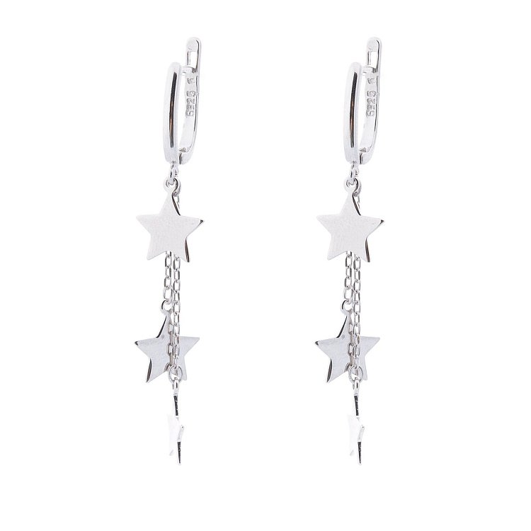 Срібні сережки "Зірочки" 122246 від ювелірного магазину Онікс - 1