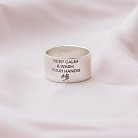 Серебряное кольцо с гравировкой "Сохраняй спокойствие и мой руки" 112143рук от ювелирного магазина Оникс - 1