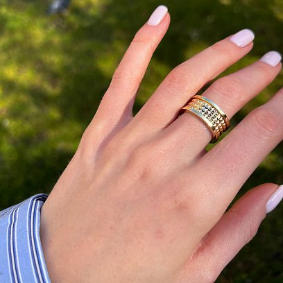 Кольцо "Gina" в желтом золоте к07391 №23