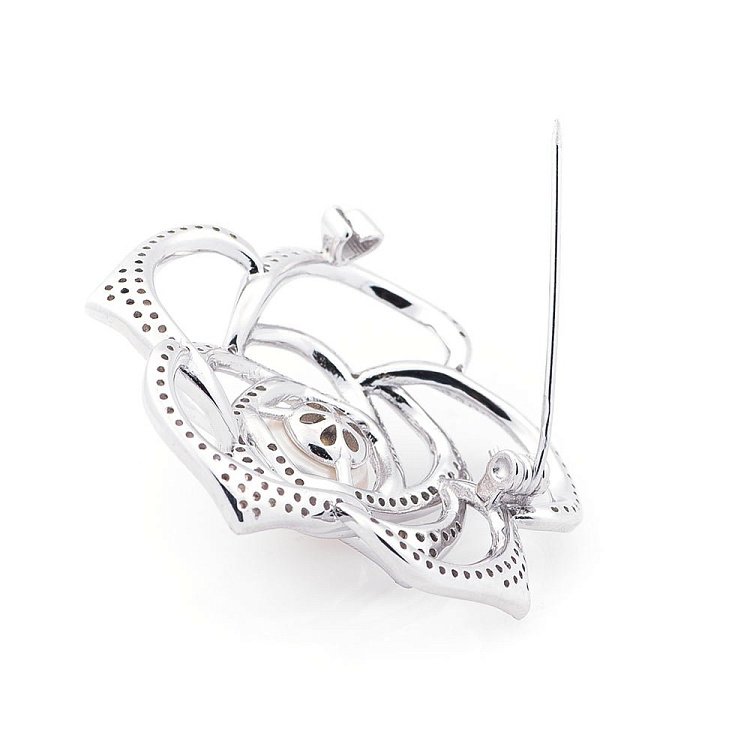 Срібна брошка "Квітка" 16108 від ювелірного магазину Онікс - 2