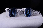 Жіночі сережки з "Лондон блакитний" топаз 121367 от ювелирного магазина Оникс - 3