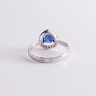 Серебряное кольцо с сапфиром и фианитами 1536/1р-HSPH от ювелирного магазина Оникс - 4