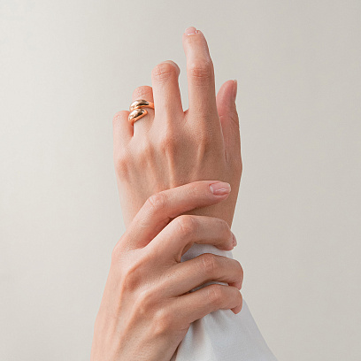 Каблучка "Rosemarie" у червоному золоті к08260 №2