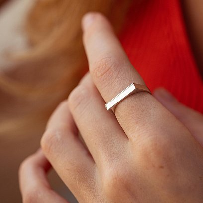 Каблучка в білому золоті (можливе гравіювання) к07452 №6