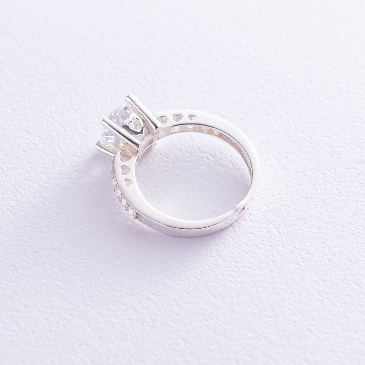 Срібний перстень з фіанітами 11964 від ювелірного магазину Онікс