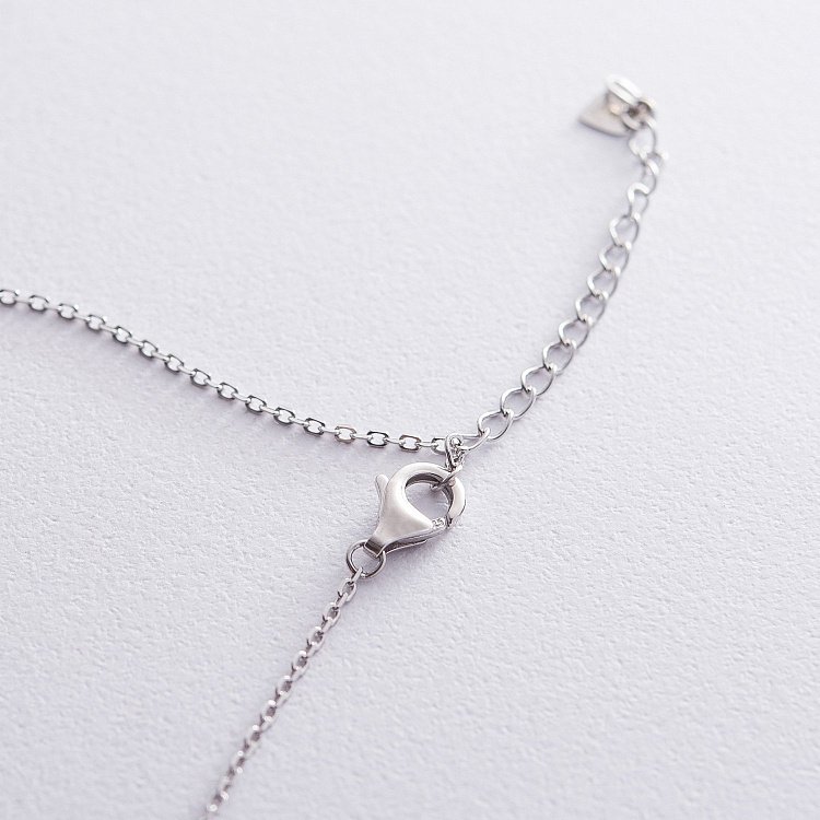 Серебряное колье "Клевер" с ониксом 18927 от ювелирного магазина Оникс - 2