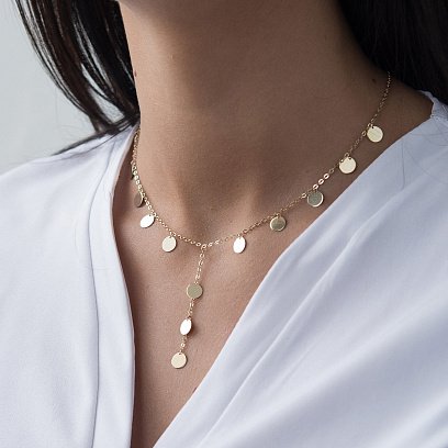 Колье Монетки в желтом золоте кол01553 №3