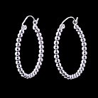 Срібні сережки-кільця (3.5см) 121903 от ювелирного магазина Оникс - 4