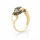 Золотое кольцо "Пантера" (фианиты) к05000 от ювелирного магазина Оникс